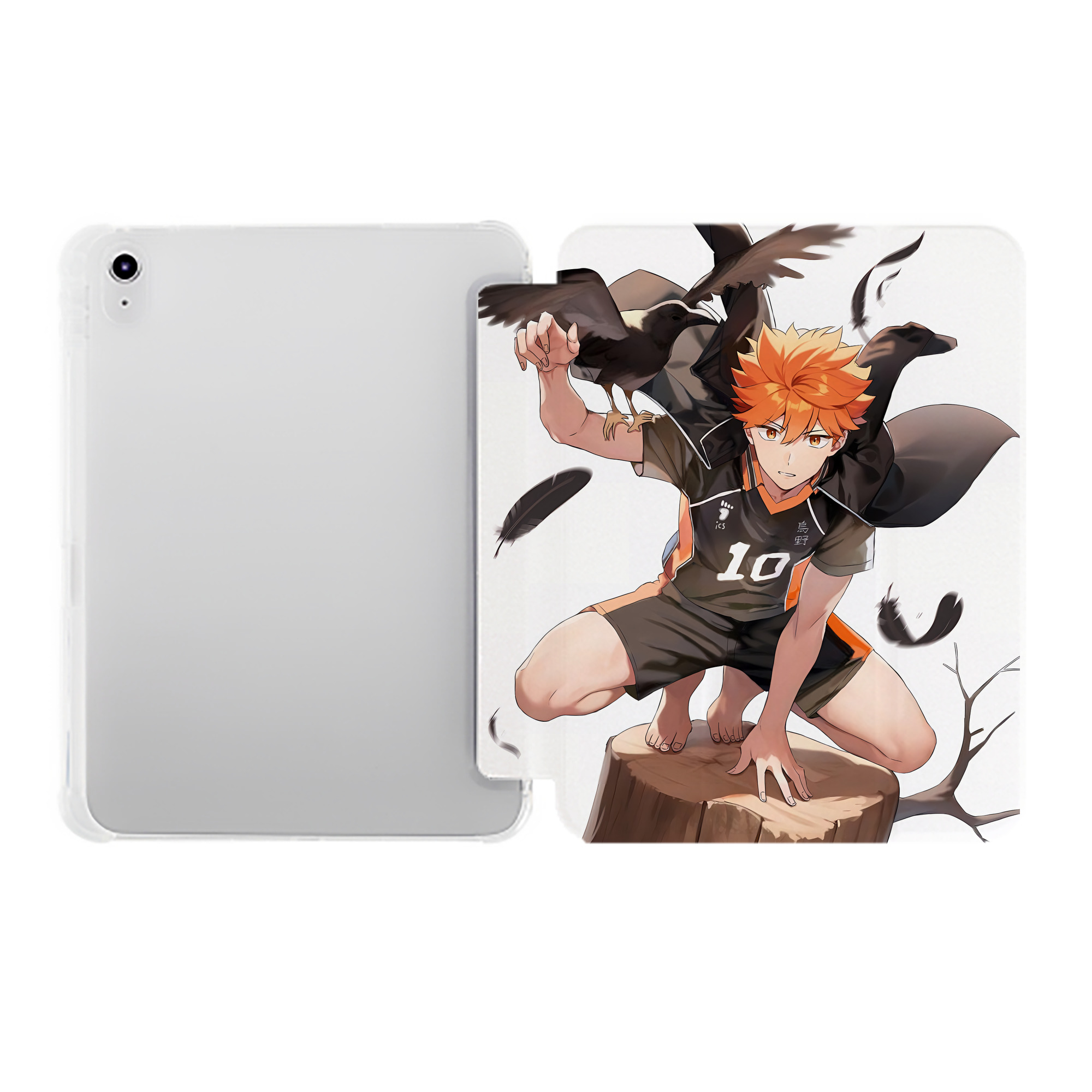 （画像用） ハイキュー!! Haikyu!! IPad ケース ペン収納付き 三つ折りスタンド PUレザー×シリコン 対応機種9.5/10.5/10.9インチ